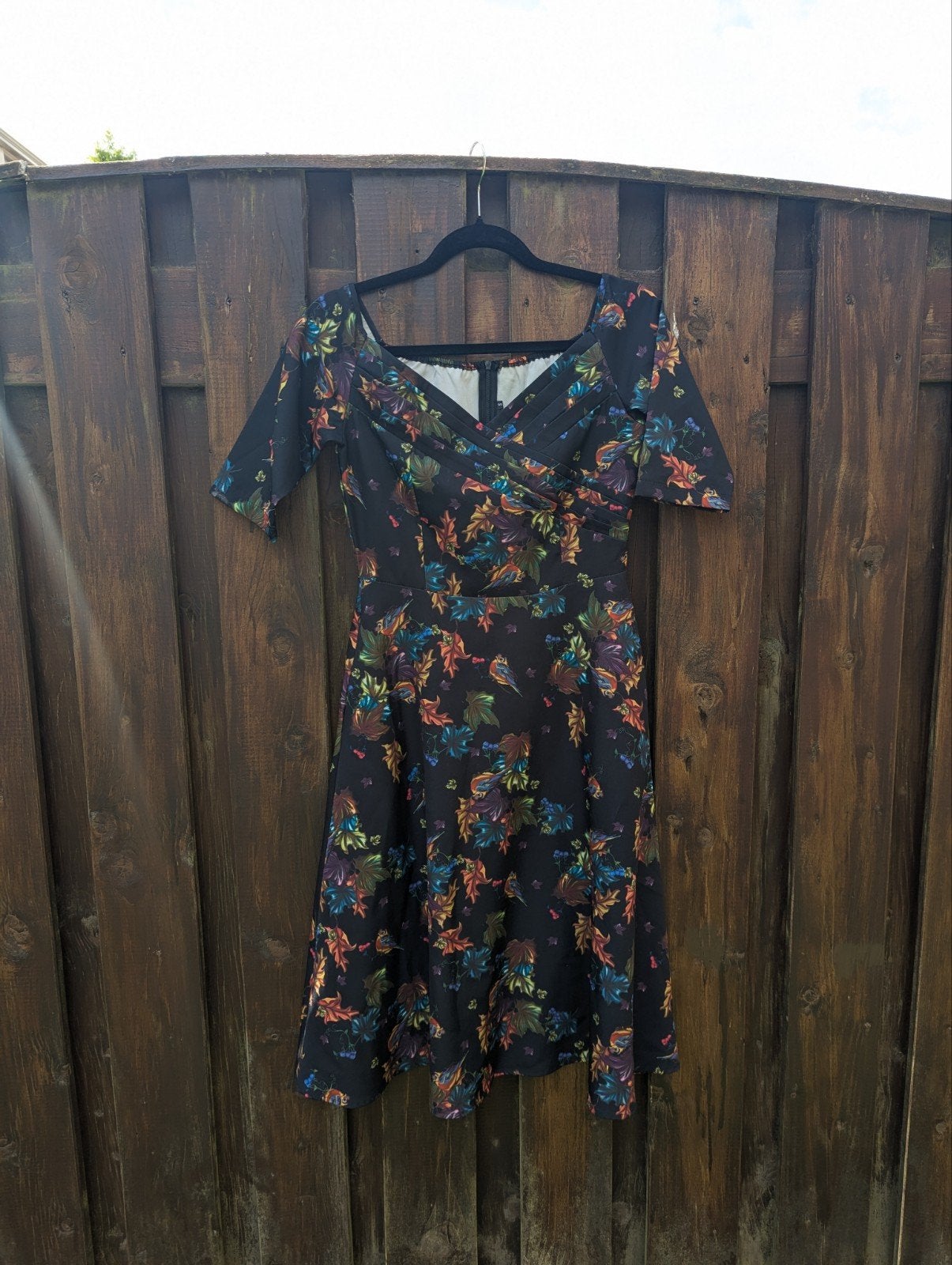 Voodoo vixen maat s herfstkleuren, Kleding | Dames, Zwart, Ophalen of Verzenden, Zo goed als nieuw, Knielengte