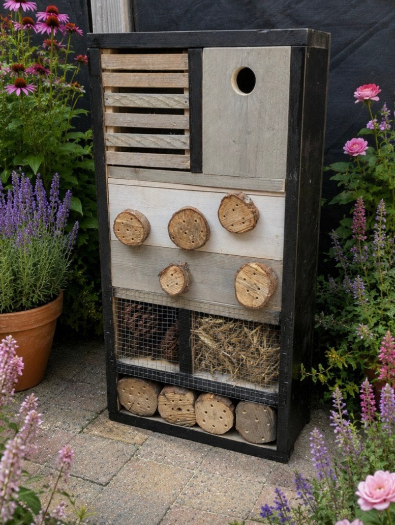 prachtig uniek insectenhotel/ bijenhotel / vogelhuis, Tuin en Terras, Tuinwanddecoratie, Ophalen, Nieuw