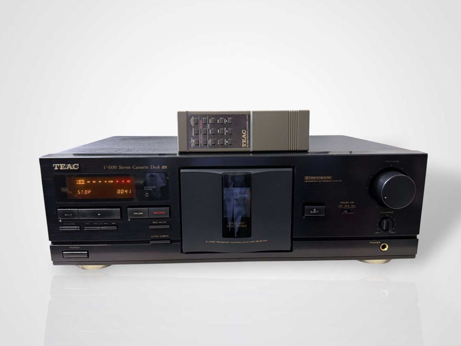 TEAC V-600 Stereo Cassette Deck met afstandsbediening, Audio, Tv en Foto, Tiptoetsen, Teac, Enkel, Ophalen of Verzenden