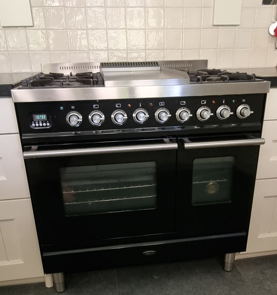 Boretti gasfornuis met 2 ovens, Ophalen, Gebruikt, 60 cm of meer, Gas