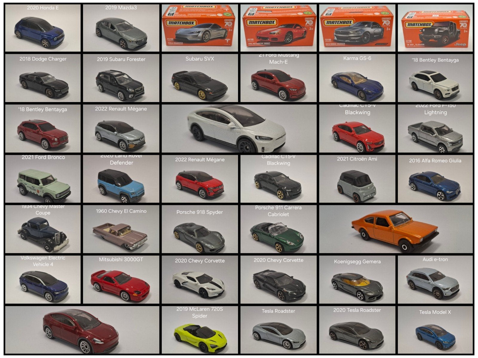 39x Matchbox auto's – collectie in nieuwstaat – 4 in doos, Hobby en Vrije tijd, Modelauto's | Overige schalen, Ophalen of Verzenden