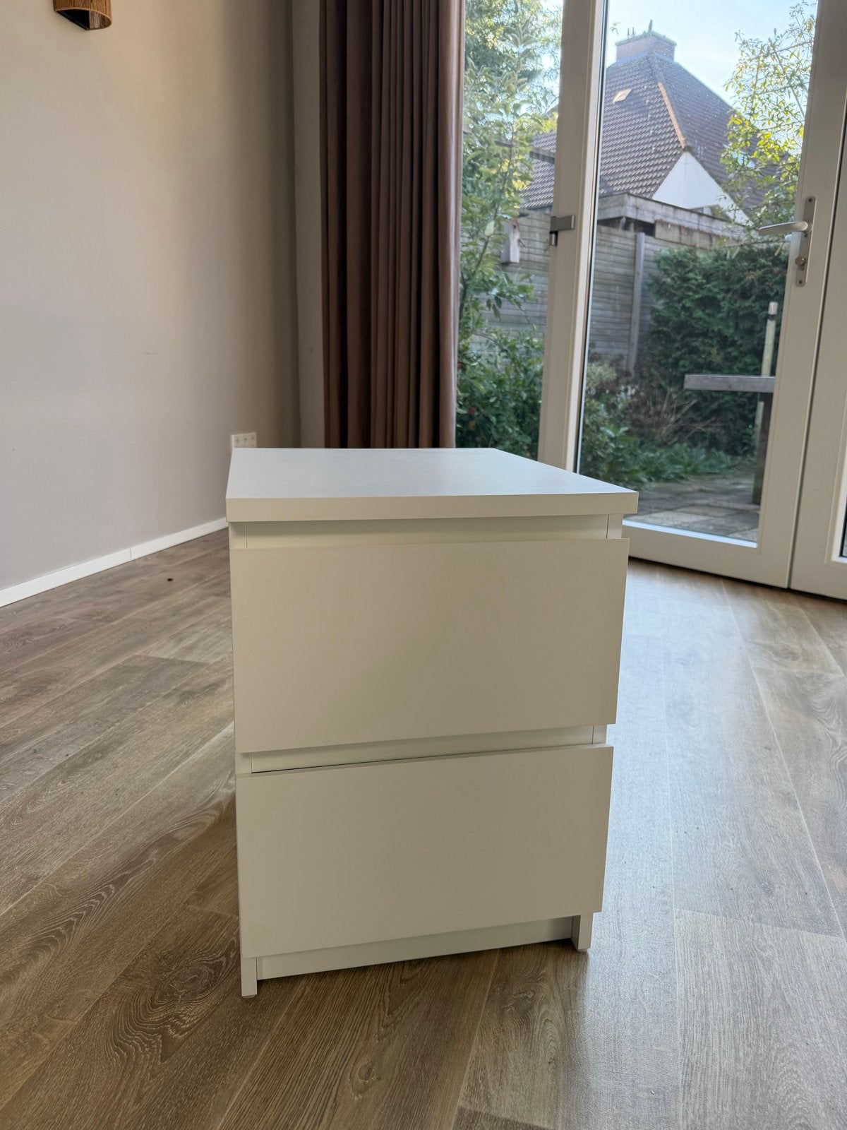 IKEA MALM Ladekast 2 lades wit 40x55cm, Minder dan 45 cm, Zo goed als nieuw, Hout, 55 tot 70 cm