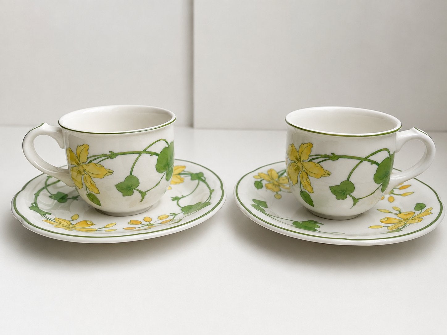 Villeroy & Boch Geranium - kop&schotel - 2 stuks - puntgaaf, Huis en Inrichting, Keuken | Servies, Ophalen of Verzenden, Zo goed als nieuw