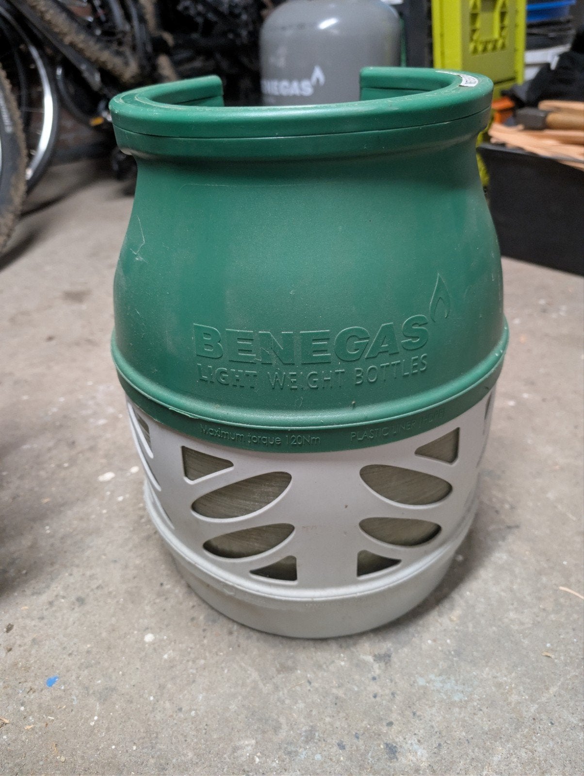 Lege Benegas Light gasfles 5 KG - Retest 2027, Ophalen, Gebruikt