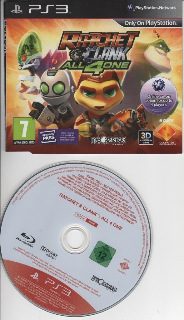 ratchet & clank all 4 one promo ps3, Spelcomputers en Games, Games | Sony PlayStation 3, Avontuur en Actie, 1 speler, Ophalen of Verzenden