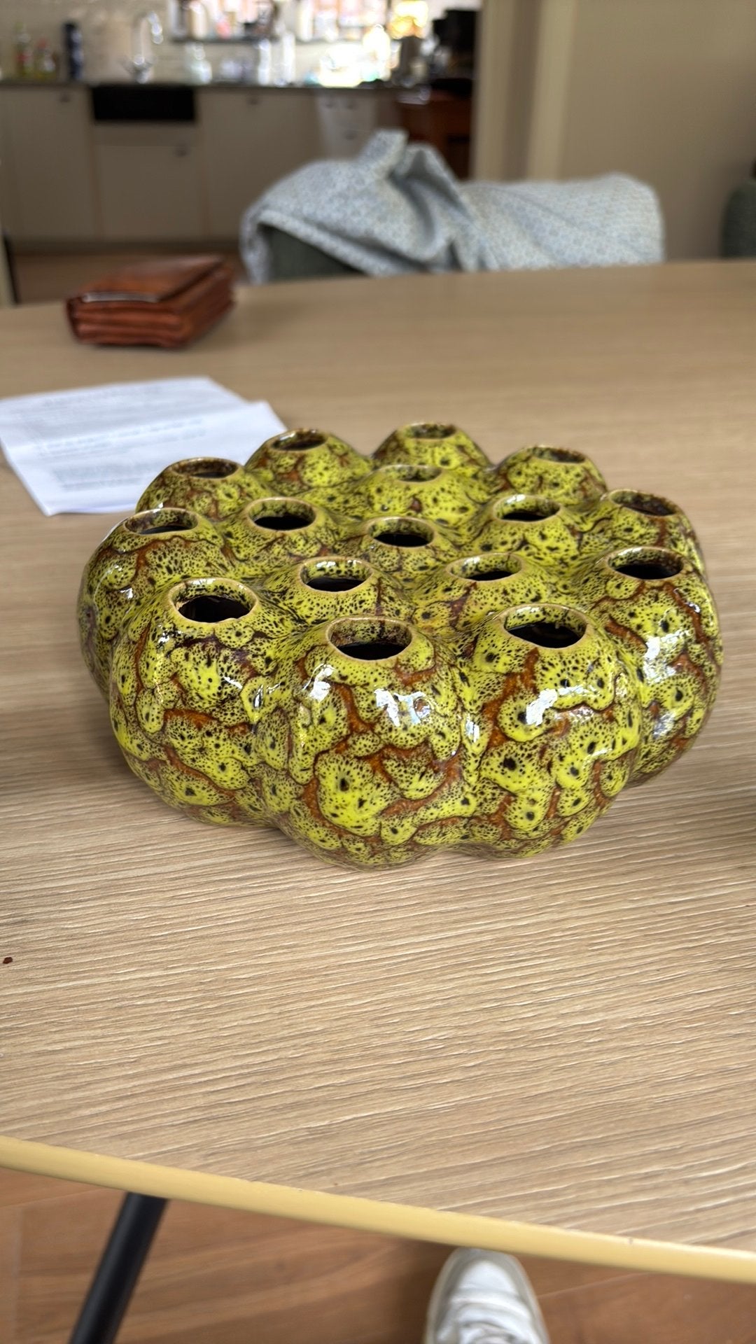 Dit is een Villa Pottery vaas uit de Aruba lijn., Ophalen of Verzenden, Zo goed als nieuw, Plant(en), Steen of Hout