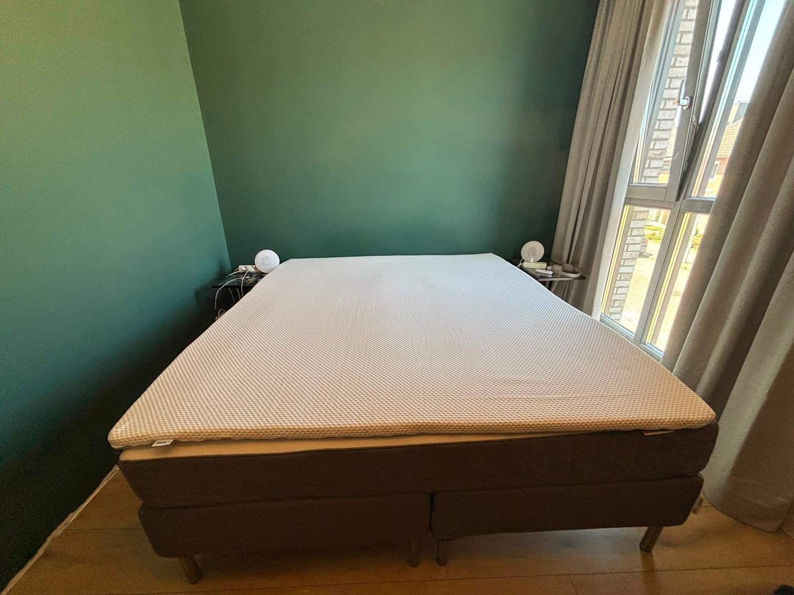 Matras en topper 180 x 200, Ophalen, Zo goed als nieuw, Tweepersoons, 180 cm