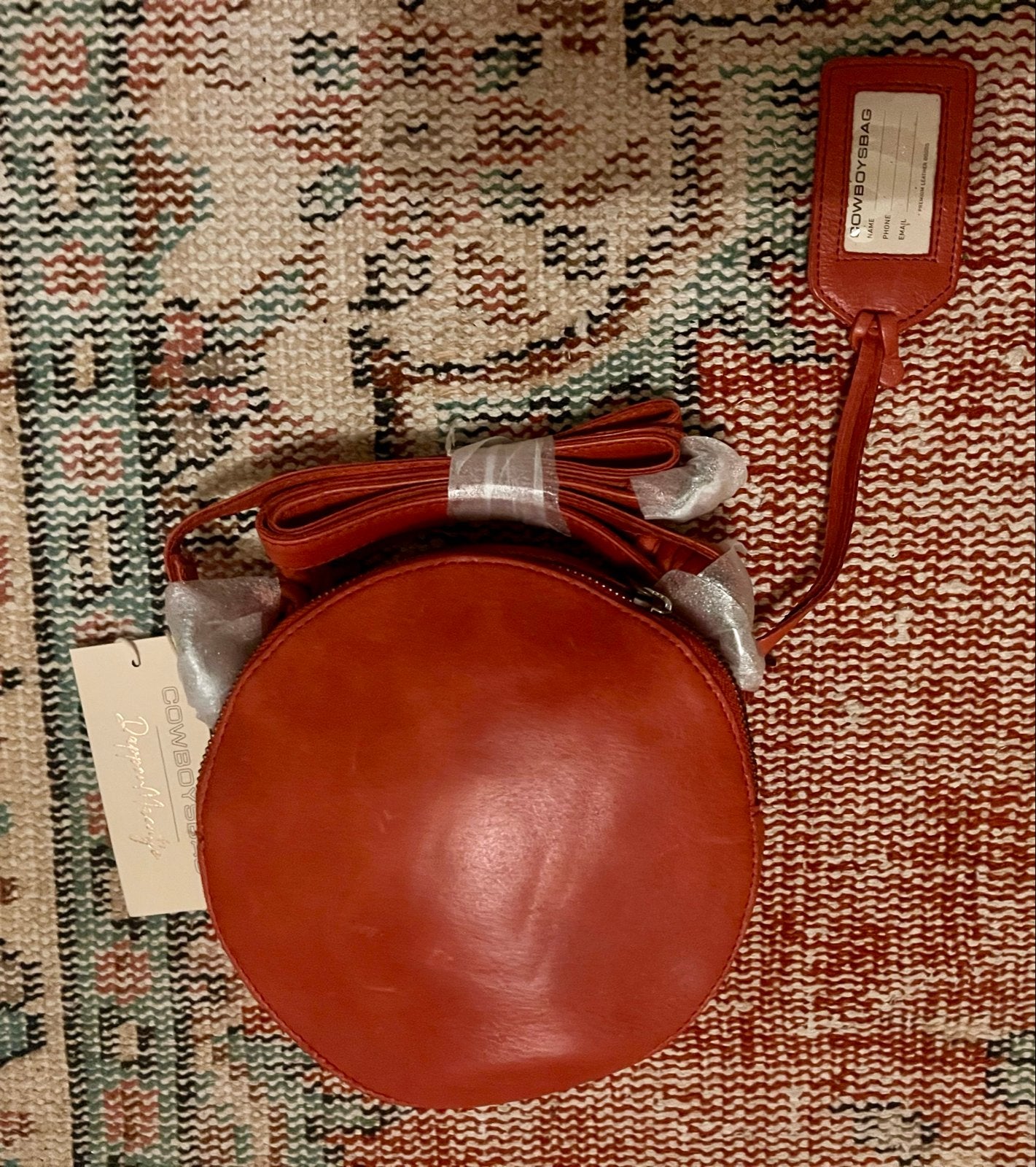 Cowboysbag The Bag - Ronde Schoudertasje Rood Leer, Ophalen of Verzenden, Nieuw, Rood, Schoudertasje