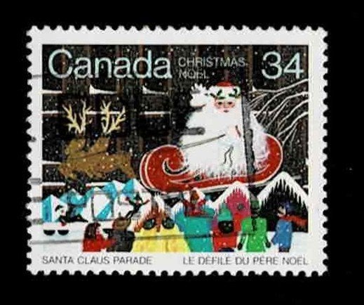 postzegel 936 Canada Kerstmis, Ophalen of Verzenden, Gestempeld, Noord-Amerika