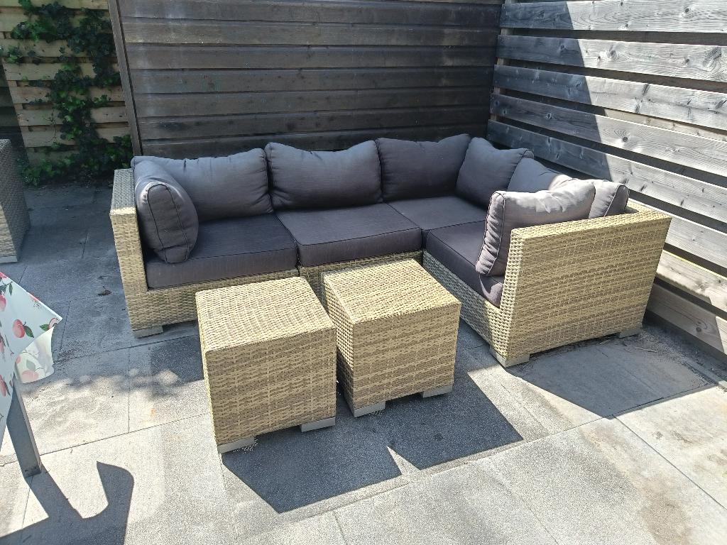 Tuinset, Tuin en Terras, Ophalen, 4 zitplaatsen, Gebruikt, Bank
