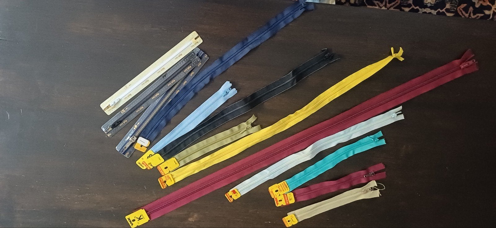 Diverse ritsen in verschillende kleuren en maten., Ophalen, Gebruikt, Rits of Sluiting