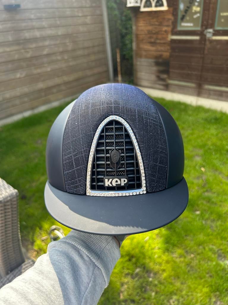 Kep italia kleur: blauw Cromo 2.0, Dieren en Toebehoren, Paardrijkleding, Ophalen of Verzenden, Dressuur, Cap