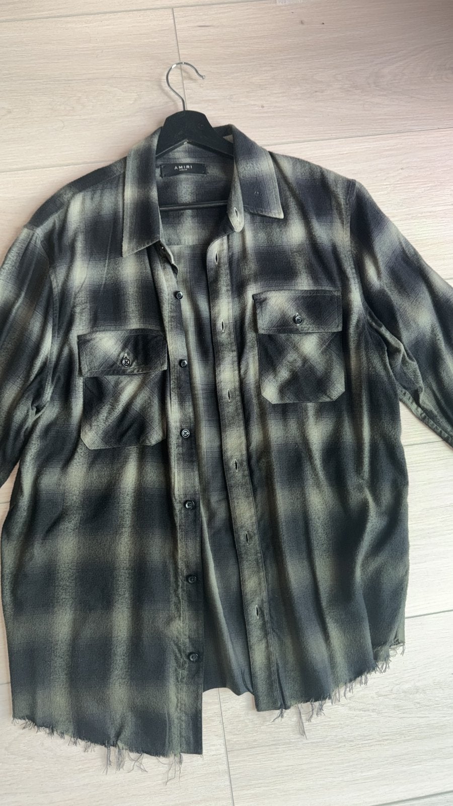 AMIRI Bleached Plaid Flannel Shirt, Ophalen of Verzenden, Zo goed als nieuw, Groen