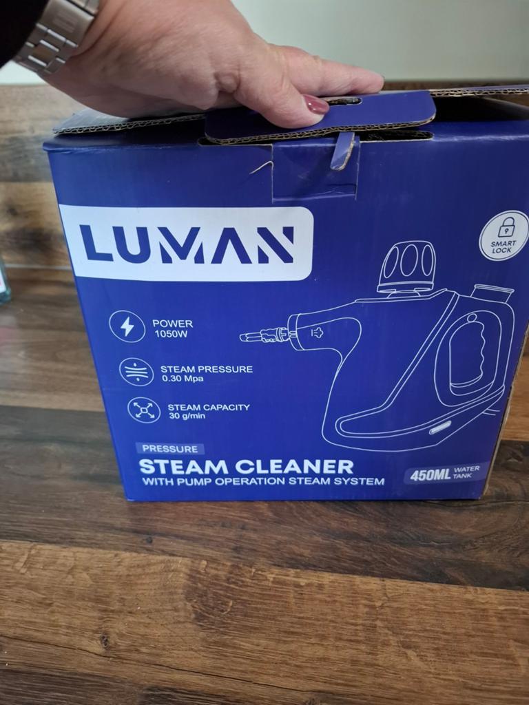LUMAN Stoomreiniger 1050W met accessoires, Doe-het-zelf en Verbouw, Reinigingsmachines, Ophalen of Verzenden, Zo goed als nieuw