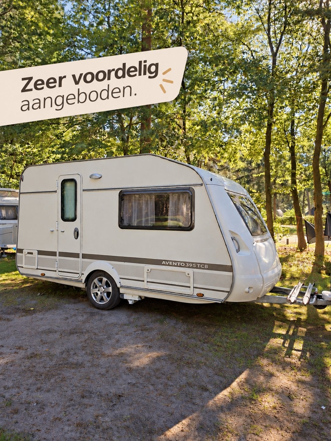 Avento Touristique 395 TCB 2011 | Mover | Voortent | BOVAG, Caravans en Kamperen, Standaardzit, Bedrijf, 750 - 1000 kg, Fietsenrek