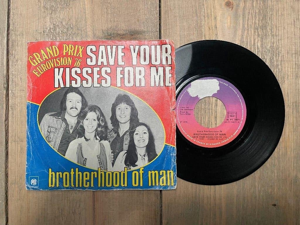 VINYL SINGLE Brotherhood Of Man - Save Your Kisses For Me, Gebruikt, 7 inch, Ophalen of Verzenden, Pop