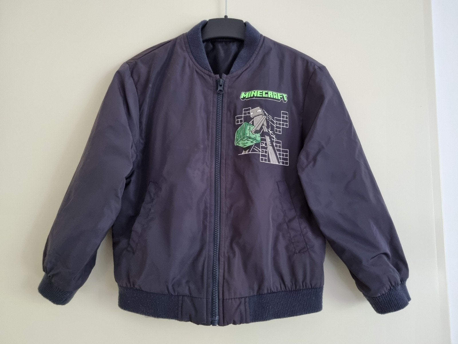 Jas / tussenjas / bomberjack jongens - maat 128 - Minecraft, Gebruikt, Minecraft, Ophalen of Verzenden, Jongen