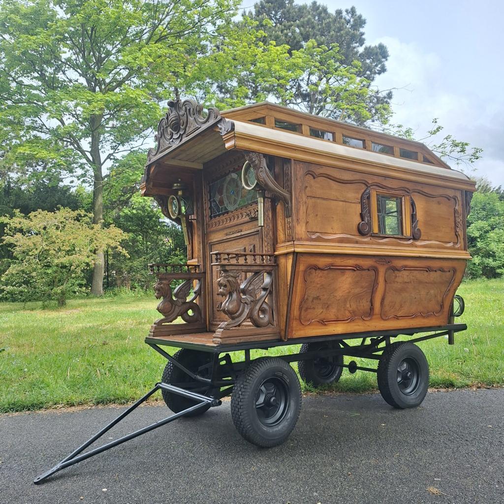 Unieke Handgemaakte kinder Woonwagen voor Skelter of Pony, Ophalen of Verzenden, Overige merken