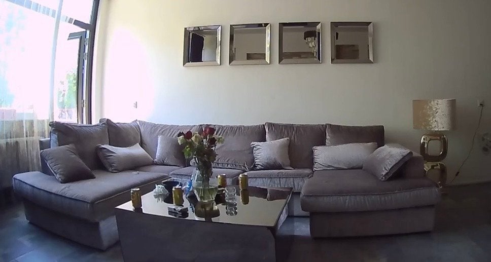Bank met 2 bijpassende stoelen - 1 jaar oud, Ophalen of Verzenden, Gebruikt, Stof