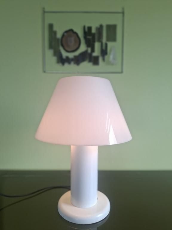 Tafellamp 0532 van Harvey Guzzini uit de jaren '70, Huis en Inrichting, Lampen | Tafellampen, Kunststof, Overige merken, Paddenstoellamp
