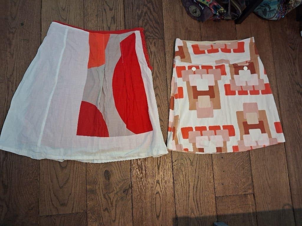 2  knielange rokken mt 38 Turnover en Vero Moda, Kleding | Dames, Rokken, Maat 38/40 (M), Overige kleuren, Knielengte, Gedragen