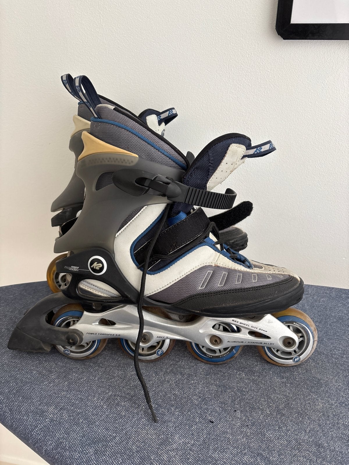K2 Velocity 4.0 Inline Skates - Maat 42.5 met Bescherming, Ophalen, K2, Gebruikt, Heren