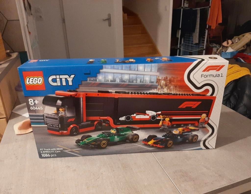 Lego 60445 City F1 Truck met F1 auto's, Ophalen of Verzenden, Nieuw, Complete set, Lego