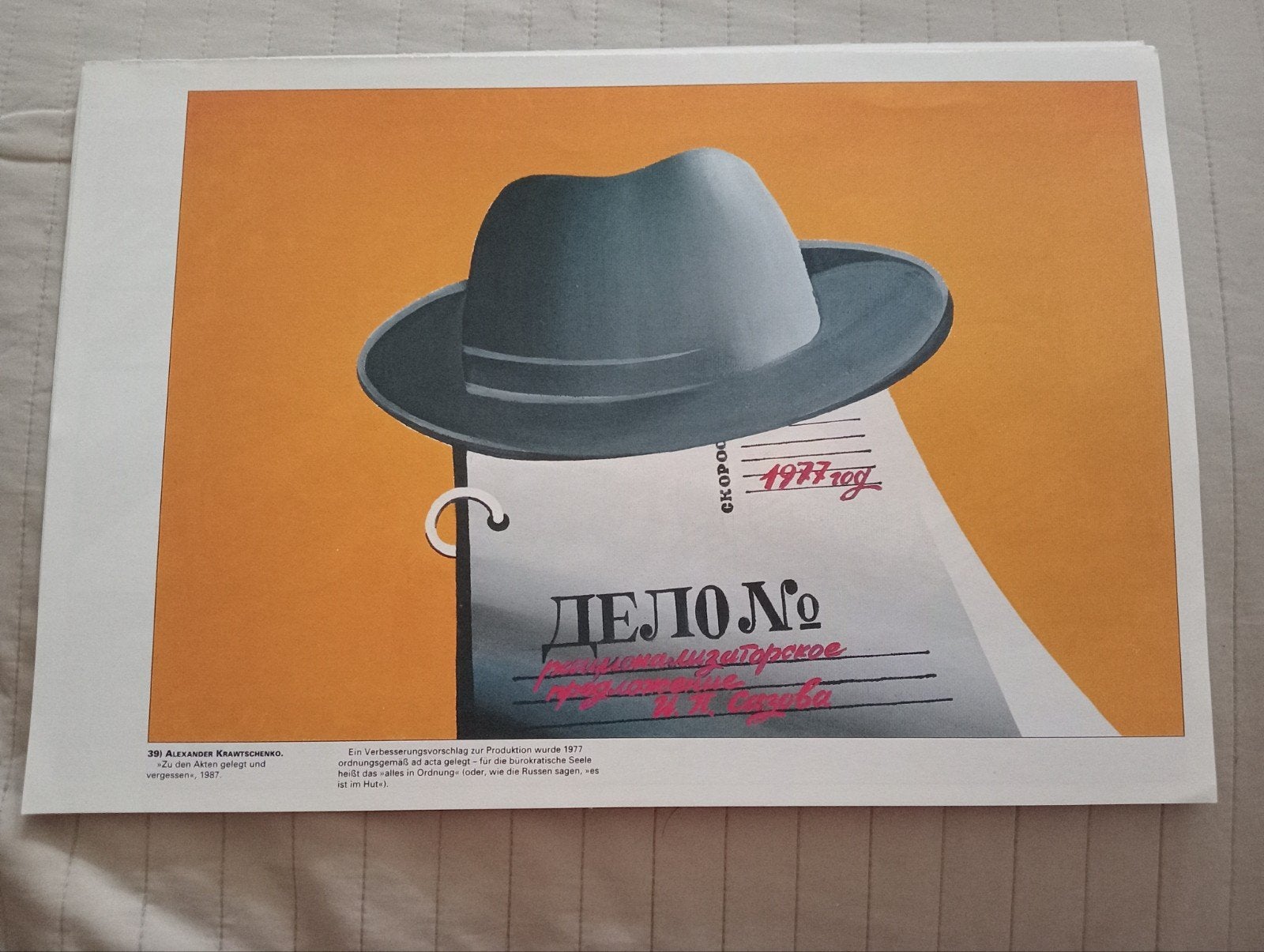 Affiche Rusland USSR Sovjet-Unie Perestroika 1987, Ophalen of Verzenden, Gebruikt