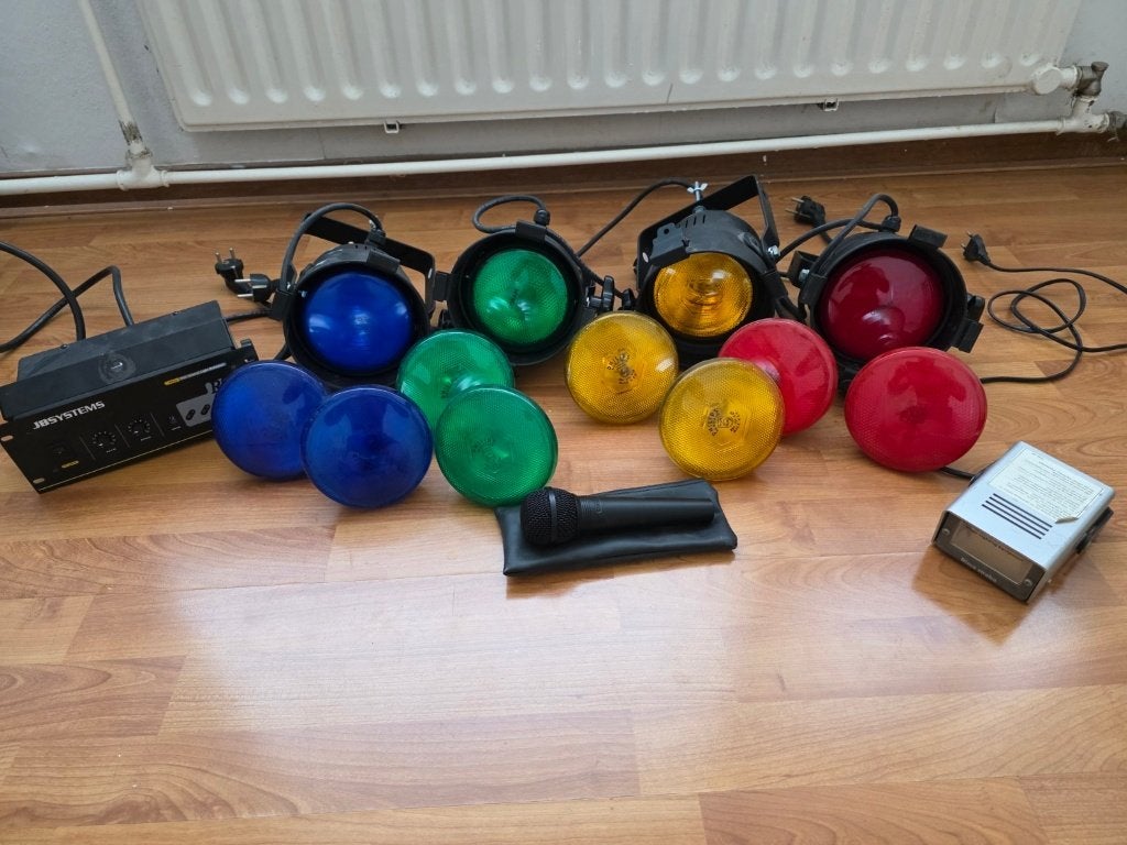 Lichtset met kleurenfilters en JB Systems controller, Ophalen, Gebruikt, Licht, Geluidgestuurd