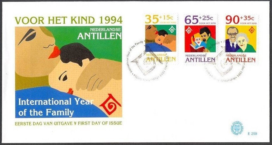 nederlandse antillen 1994 - FDC E259 - Kinderpostzegels, Ophalen of Verzenden