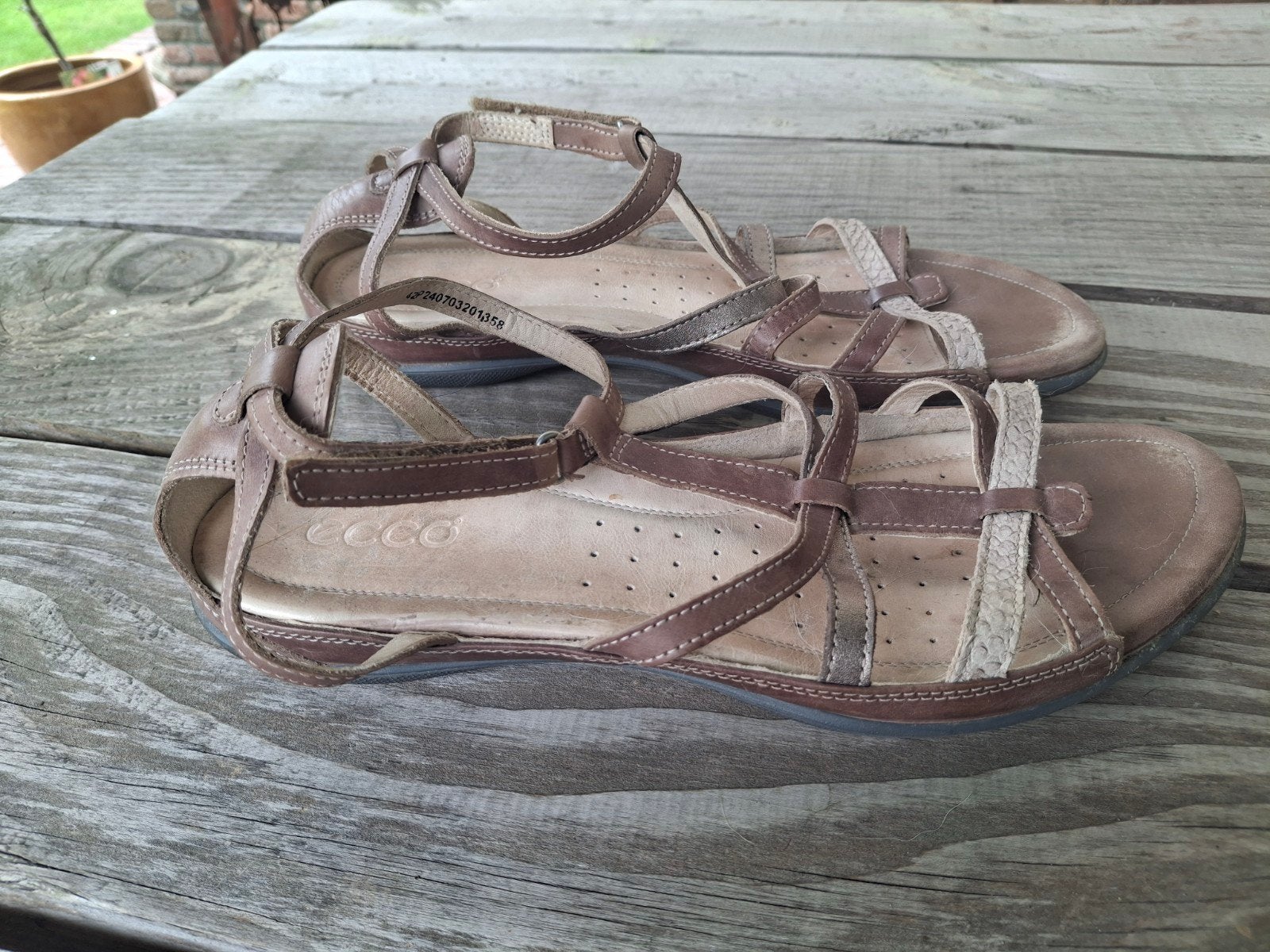 Ecco sandalen maat 42, Ophalen of Verzenden, Zo goed als nieuw, Sandalen of Muiltjes