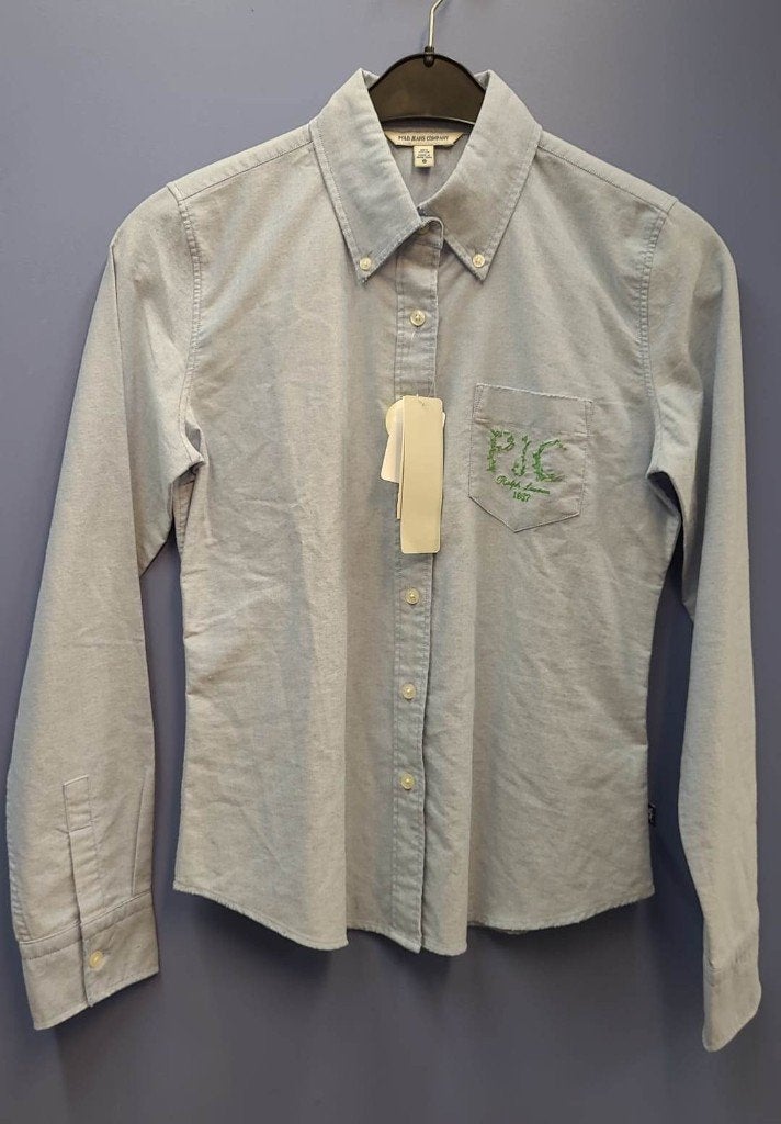 Ralph Lauren nieuwe blouse denim look lichtblauw M nr 35877, Maat 38/40 (M), ., Nieuw, Ralph Lauren