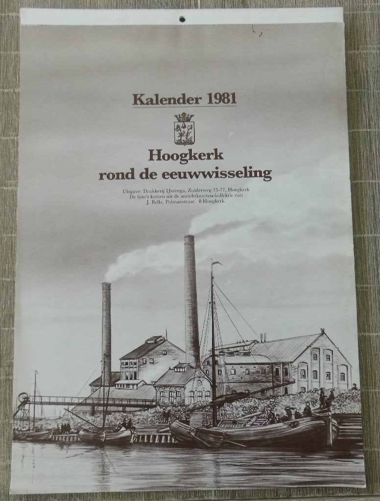 Kalender Hoogkerk, 1981 met afbeeldingen van oude ansichten, Verzenden, 1980 tot heden, Ongelopen, Groningen