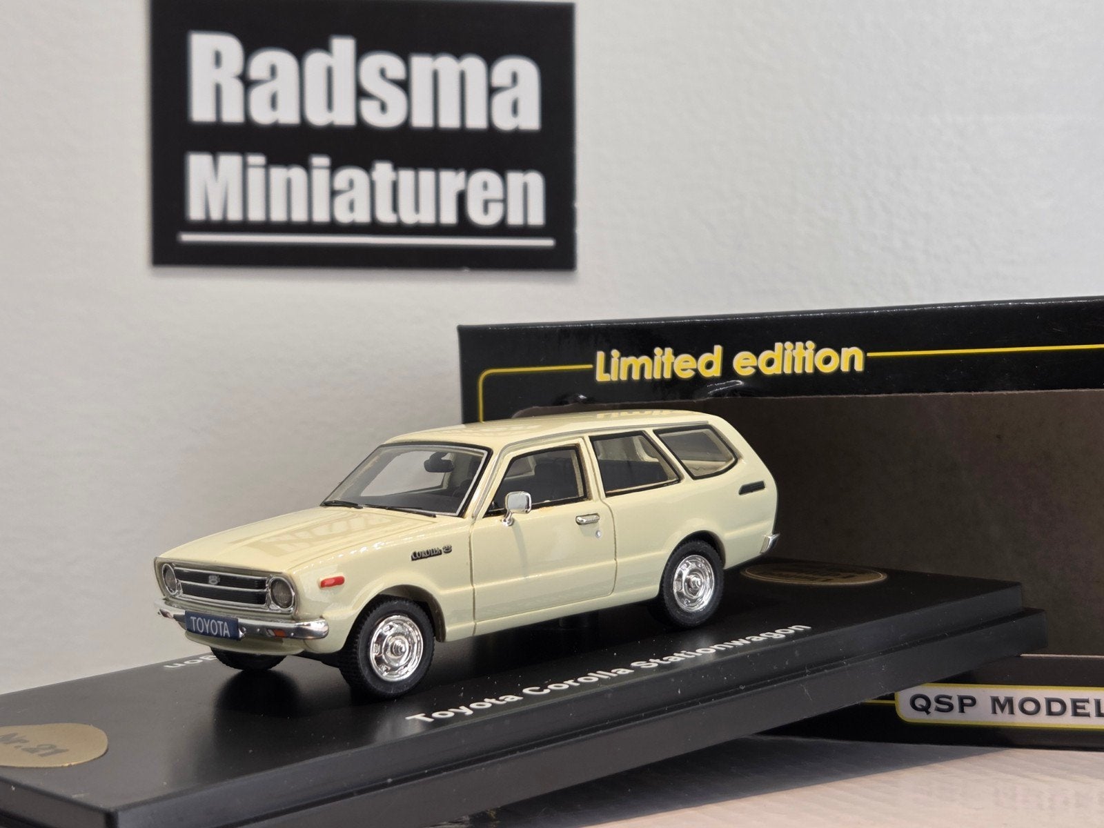 Toyota corolla station KE36 - Wit - 1:43 QSP Models, Overige merken, Auto, Nieuw, Ophalen of Verzenden