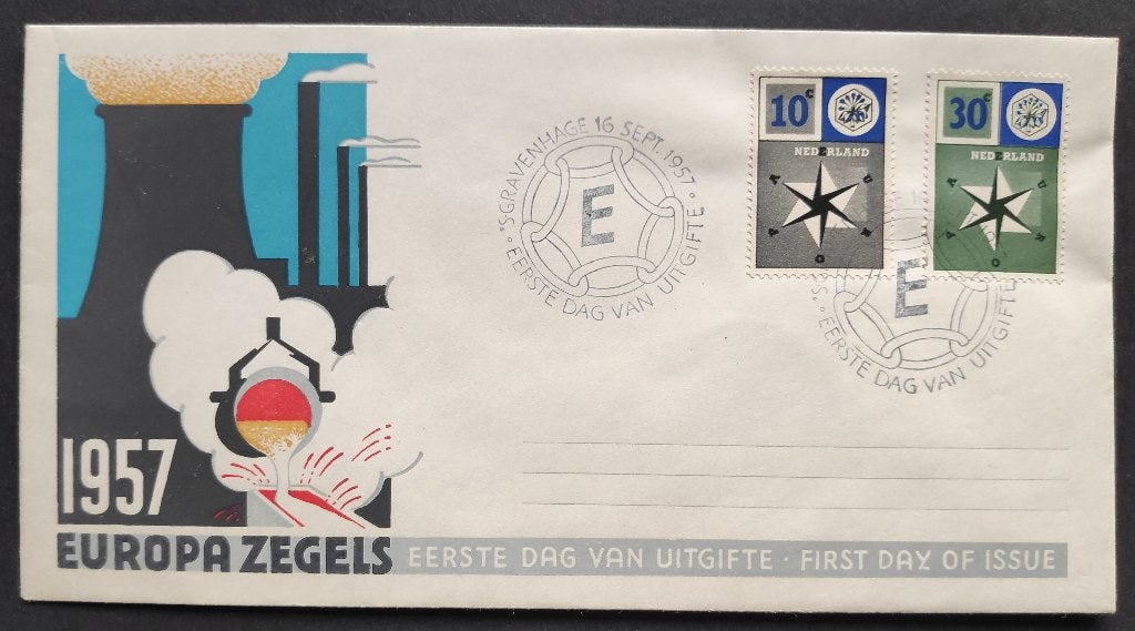 Eerstedagenvelop E32 (Europa 1956) - onbeschreven, Postzegels en Munten, Postzegels | Eerstedagenveloppen, Verzenden, Onbeschreven