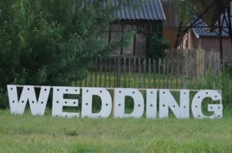 Wedding sign | bord voor bruiloft, Ophalen, Zo goed als nieuw, Geboorte of Huwelijk