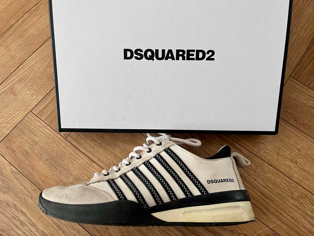 Dsquared heren sneakers maat 41 - Klassieke gympen, Ophalen of Verzenden, Gedragen, Wit, Sneakers of Gympen