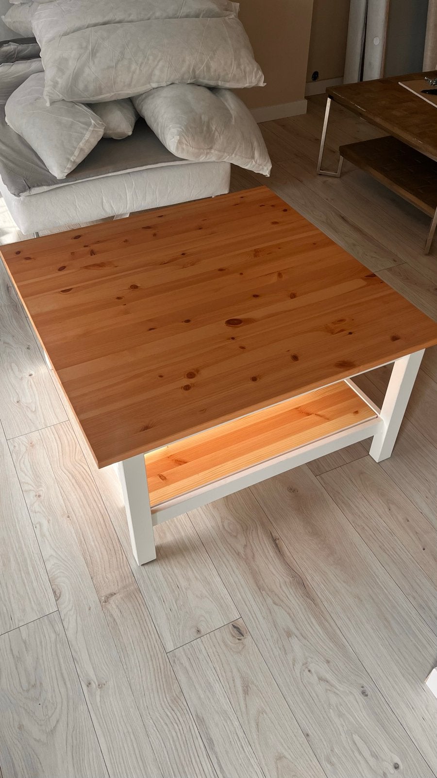 IKEA HEMNES Salontafel - Zo goed als nieuw, Ophalen, 100 tot 150 cm, Vierkant, 50 tot 100 cm