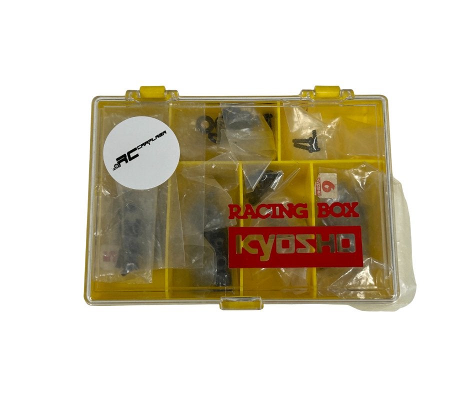 Kyosho box + rest onderdelen rc auto, Ophalen of Verzenden, Gebruikt, Overige schalen, Onderdeel