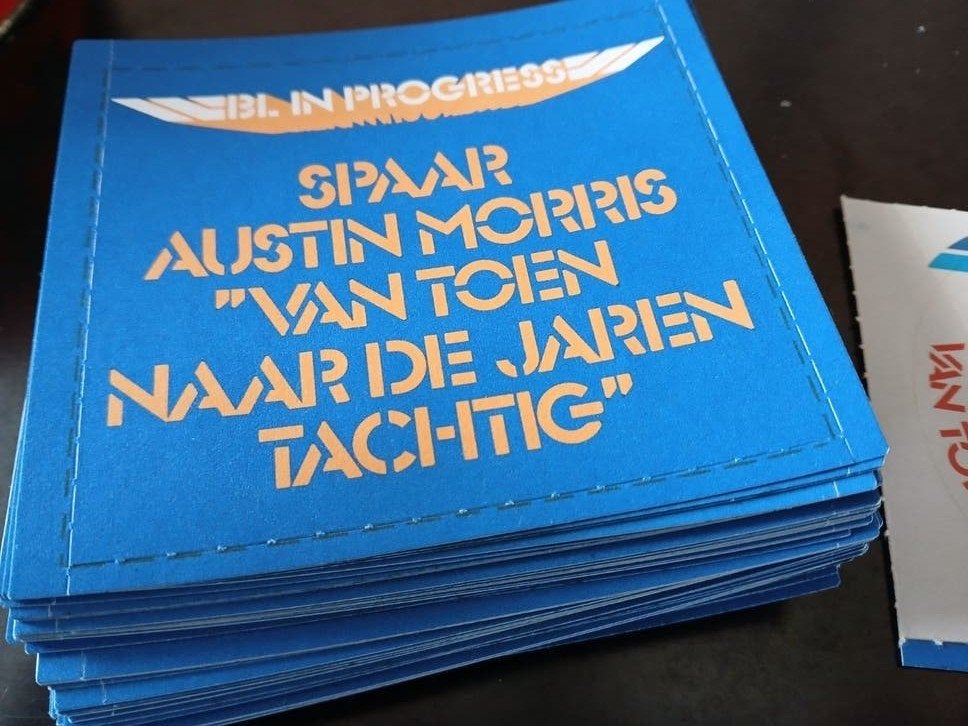 Austin Morris stickers - 'Van Toen Naar Die Jaren Tac, Ophalen of Verzenden