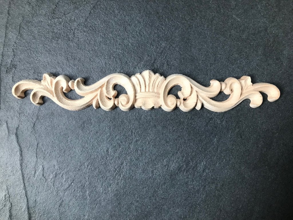 Houtsnijwerk ornament applique model kroon 20 cm, Huis en Inrichting, Brocante, Nieuw, Ophalen of Verzenden, https://verburgtvintage.nl/#contact
