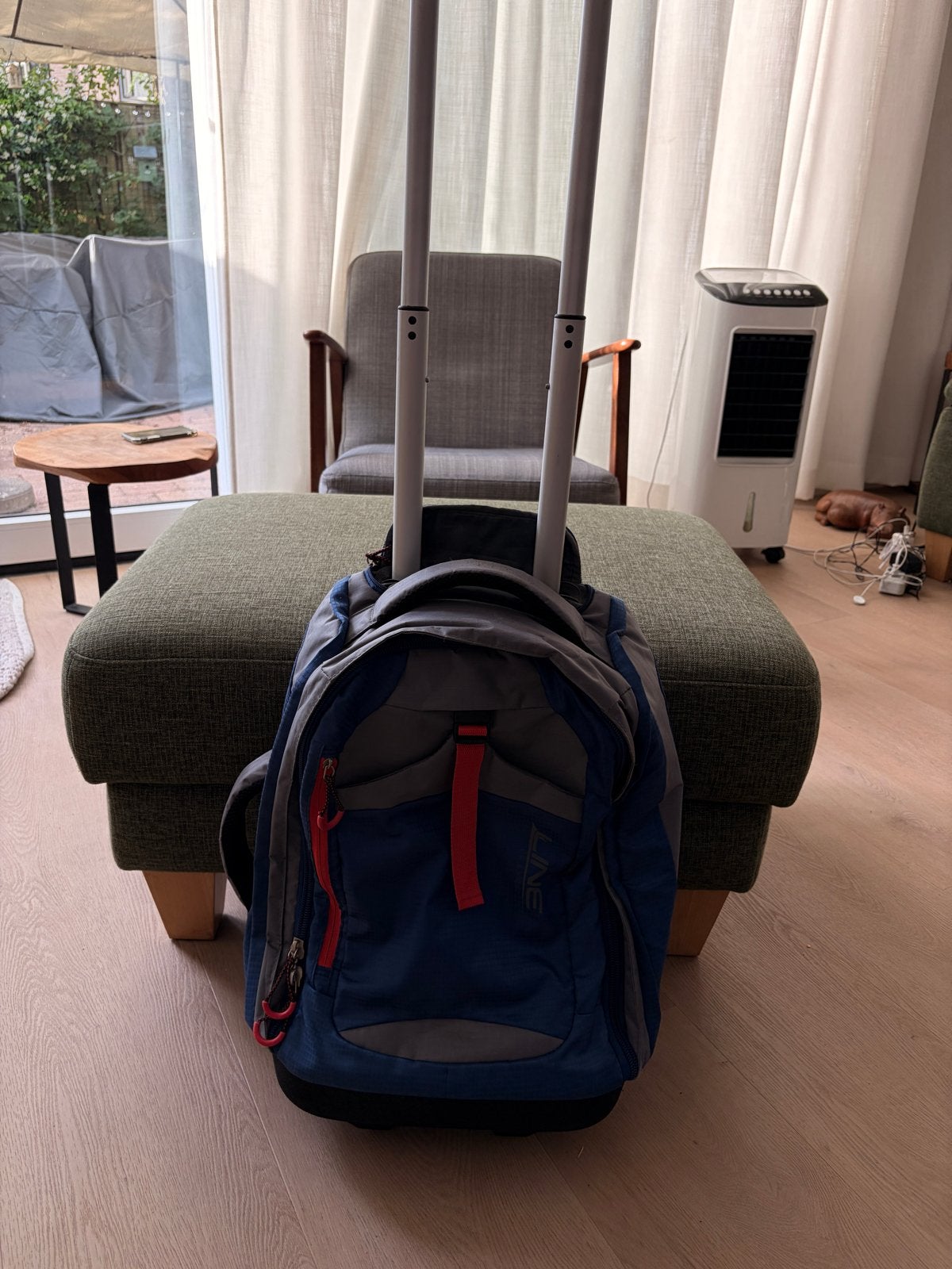 Rolkoffer / Handbagage rugzak met wieltjes en trekstang, Sieraden, Tassen en Uiterlijk, Tassen | Reistassen en Weekendtassen, Ophalen
