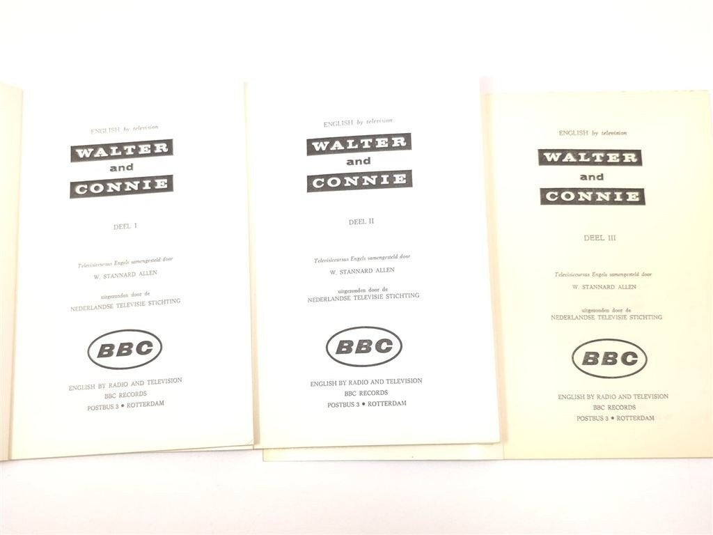 Walter & Connie 3 Delen Compleet — Vintage Cursus Engels 60s, Ophalen of Verzenden, Gelezen