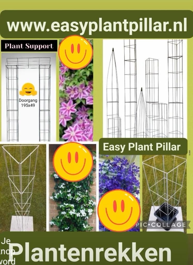 Klimplantrekken van Easy Plant Pillar., Overige soorten, Vaste plant, Ophalen of Verzenden, Halfschaduw