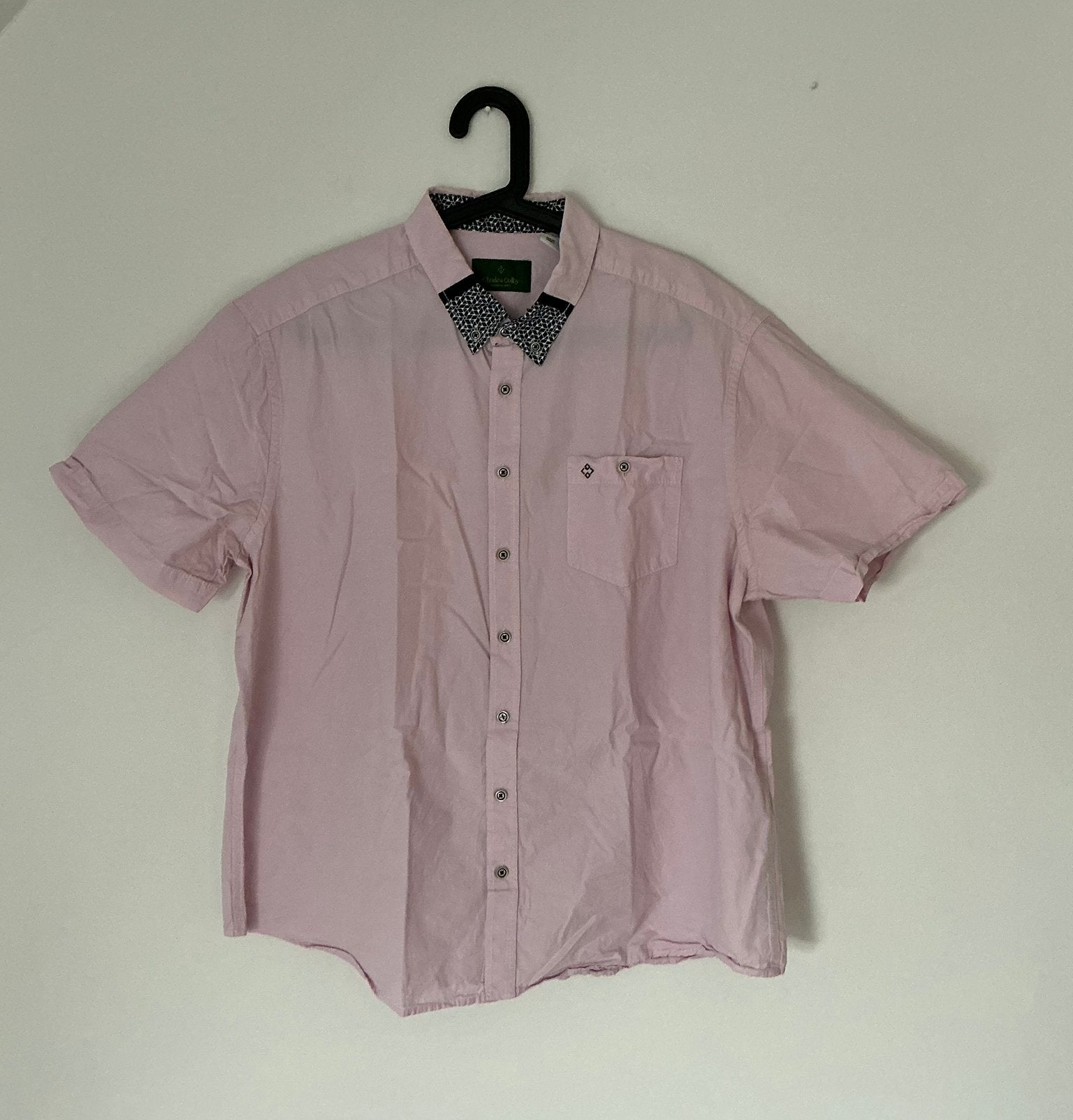 Charles colby overhemd roze, XXL korte mouwen, Kleding | Heren, Overhemden, Verzenden, Zo goed als nieuw, Roze, Overige halswijdtes