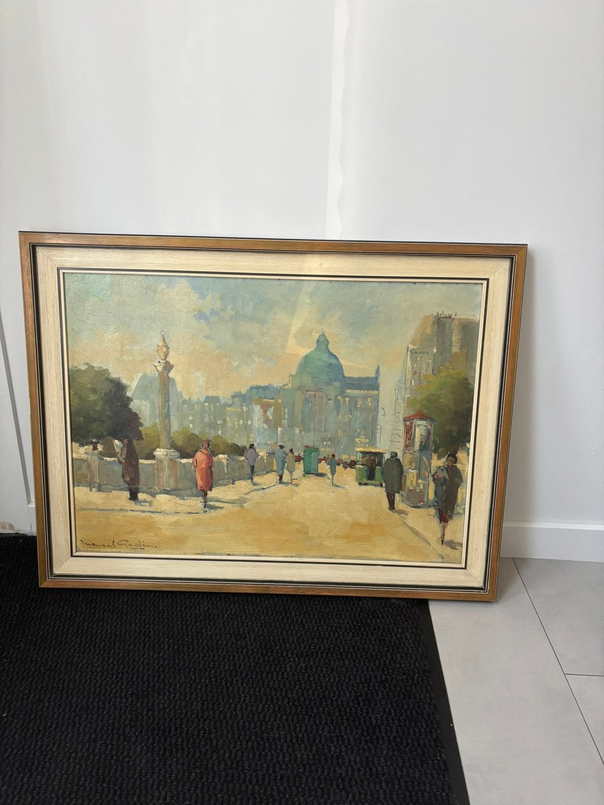 Olieverfschilderij Stadsgezicht - Marcel Gaudin, Ophalen