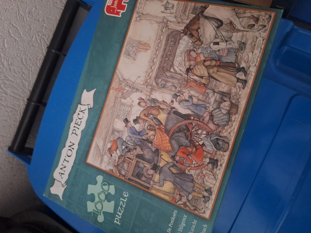 Anton Pieck Puzzel 1000 stukjes - De Postkoets, Verzamelen, Ophalen of Verzenden, Gebruikt