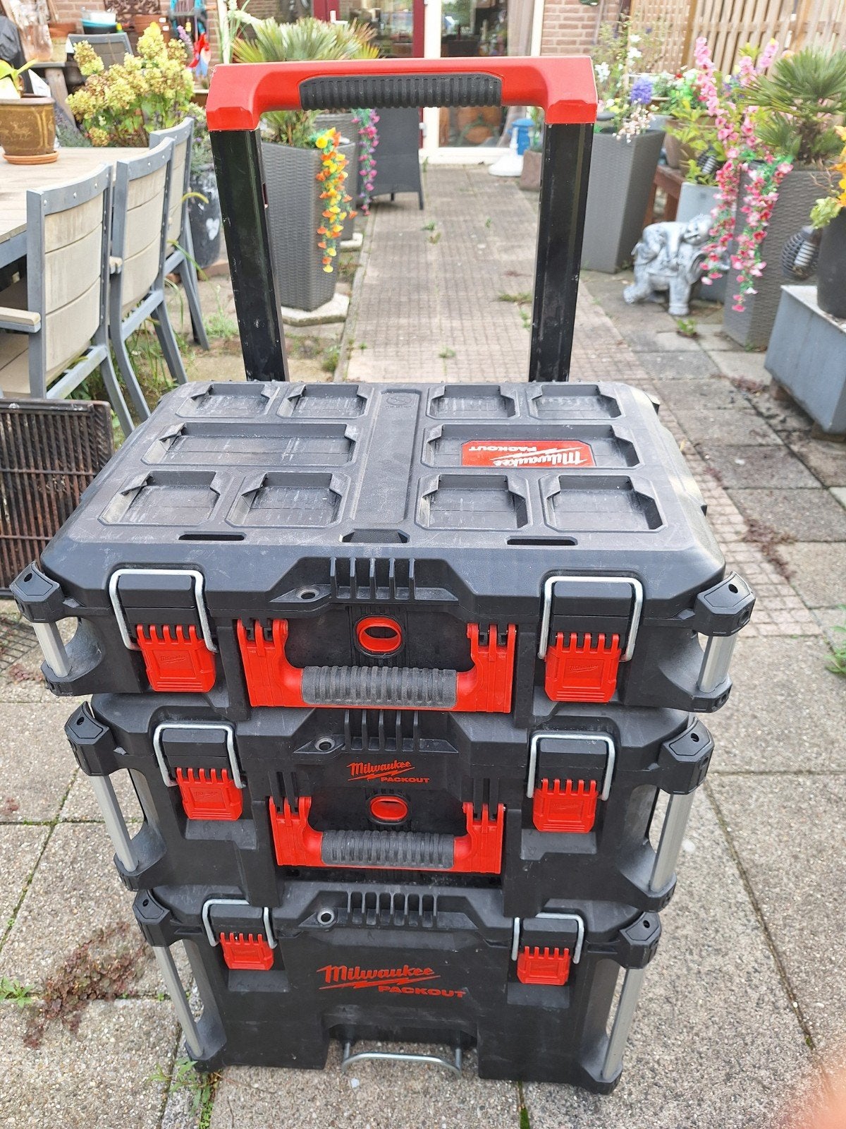 Milwaukee Packout Gereedschapskoffer met Wielen, Doe-het-zelf en Verbouw, Ophalen, Gebruikt, Gereedschapsopslag, Milwaukee
