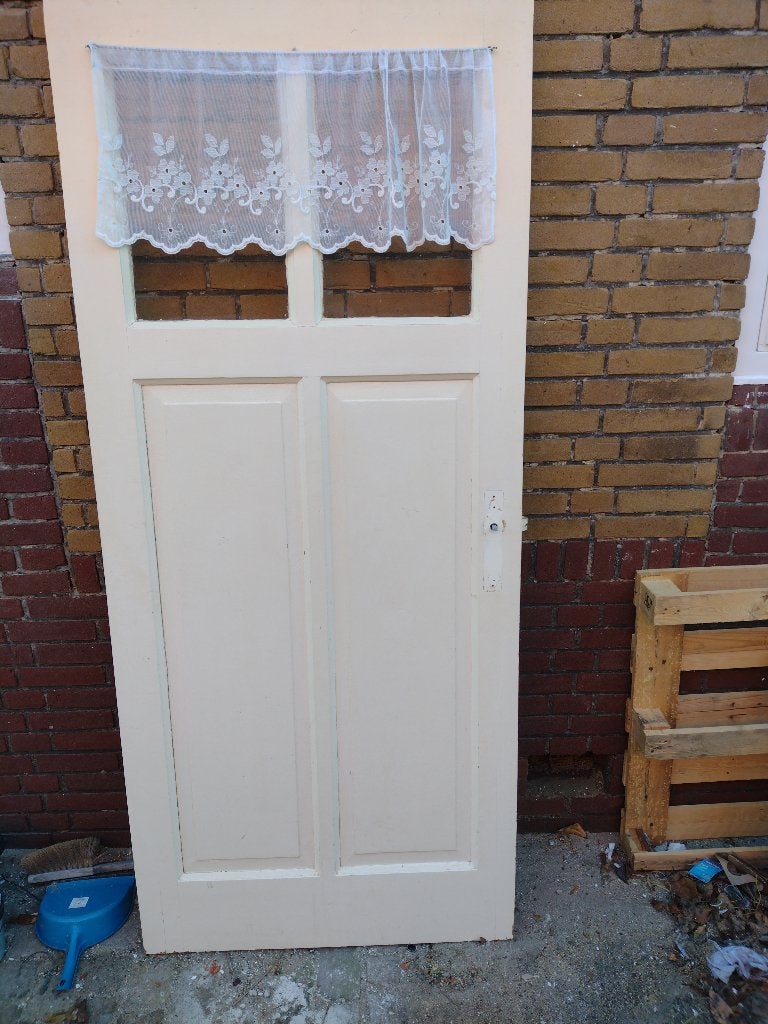 Paneeldeur met glas (200 x 87 x 3.5), Ophalen, Gebruikt, 80 tot 100 cm, Binnendeur