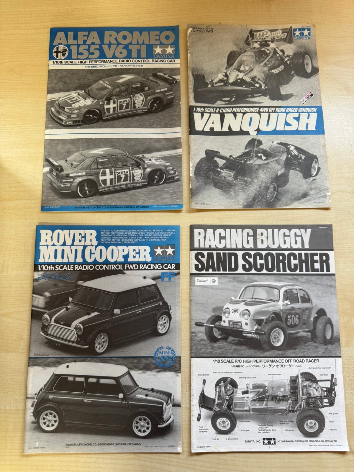 Tamiya orginele manuals, Ophalen of Verzenden, Zo goed als nieuw